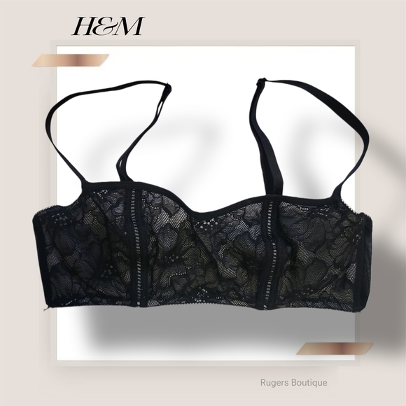H&M Other - 🌿H&M Black Lace Bralette Women's Size 32C